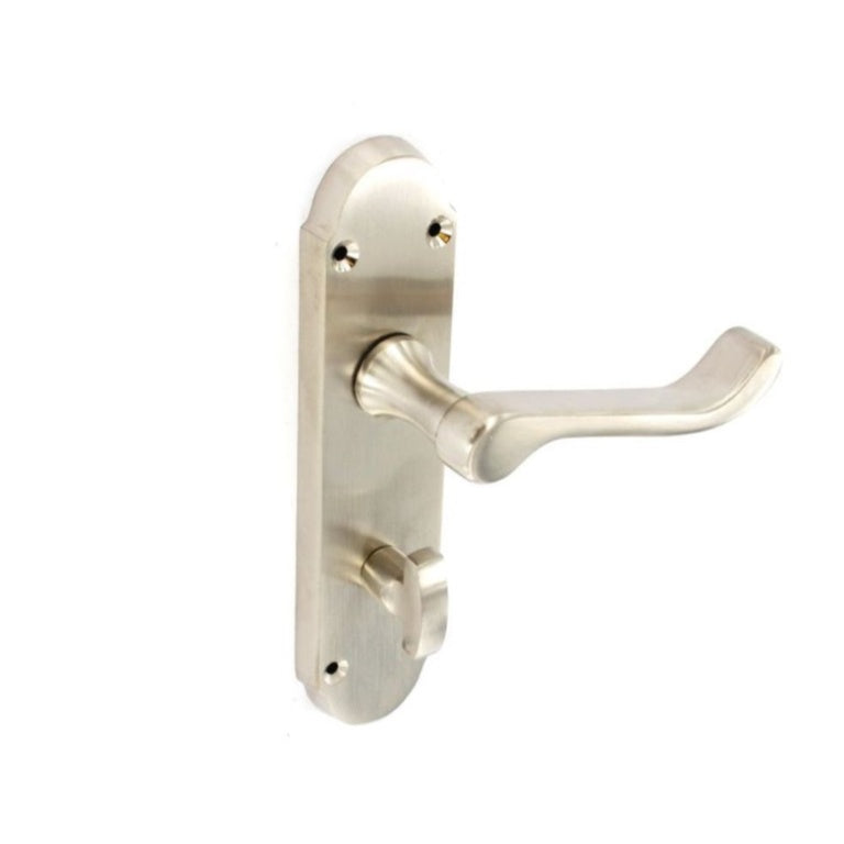 Securit Brushed Nickel Shaped Bath Handles (1 Pair) 170mm
