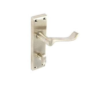 Securit Brushed Nickel Scroll Bath Handles (1 Pair) 150mm