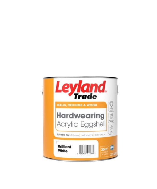 Leyland Trade Acrylic Eggshell 2.5L White