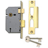 Union 3 Lever Mortice Sashlock Polished Brass Finish 3"
