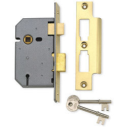 Union 3 Lever Mortice Sashlock Satin Chrome Finish 2.5"