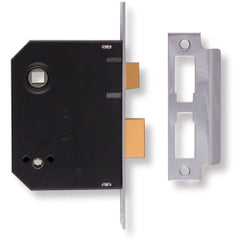 Union Mortice Bathroom Lock Chrome Finish 2.5"