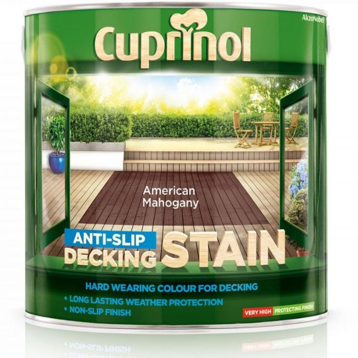 Cuprinol Anti-Slip Decking Stain 2.5L American Mahogany