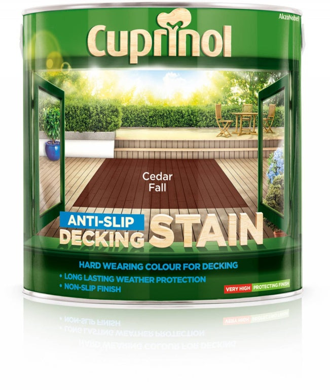 Cuprinol Anti Slip Decking Stain 2.5L Cedar Fall