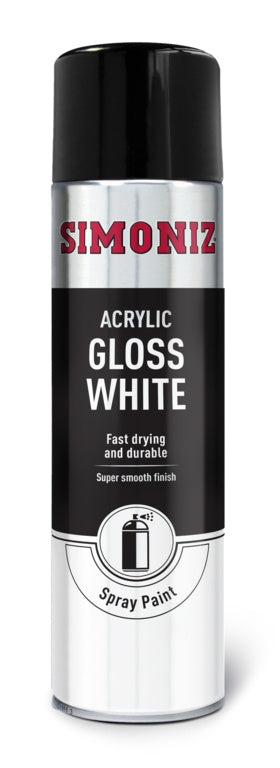Simoniz Spray Paint Gloss White (Aerosol) 500ml