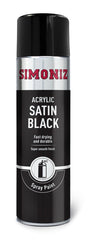 Simoniz Spray Paint Satin Black (Aerosol) 500ml