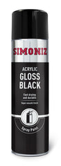 Simoniz Spray Paint Gloss Black (Aerosol) 500ml