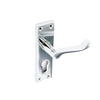 Securit Chrome Scroll Euro Lock Handles 48mm C/C (Pair) 150mm