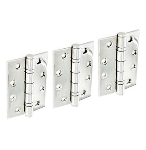 Securit Stainless Steel B.B. Hinges Polished (1 1/2 Pair) 100mm