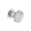 Securit Glass Mortice Knobs Faceted (Pair) CP 65mm
