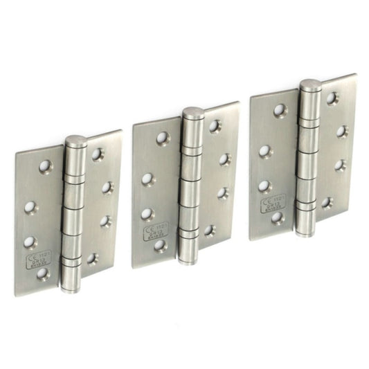 Securit Grade 13 Satin Hinges 100mm Pack 3