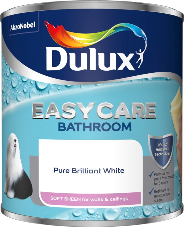 Dulux Easycare Bathroom Soft Sheen 1L Pure Brilliant White