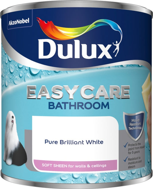 Dulux Easycare Bathroom Soft Sheen 1L Pure Brilliant White