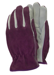 Town & Country Premium Leather Gloves Ladies Size M Purple