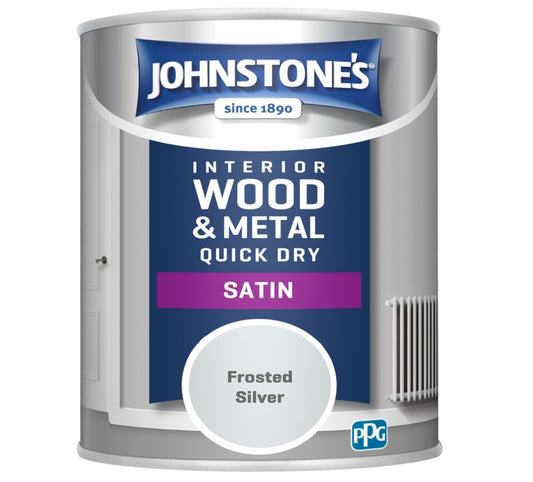 Johnstone's Quick Dry Satin 750ml Frosted Silver
