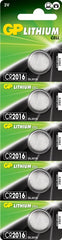 GP Lithium Button Cell Battery CR2016 Card 5