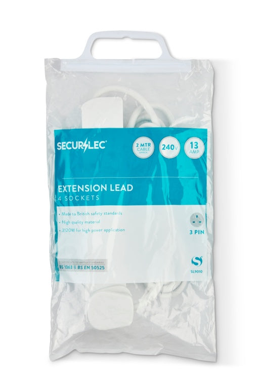 Securlec 4 Gang Extension Lead 2m 13 Amp