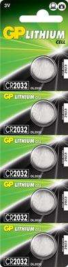 GP Lithium Button Cell Battery CR1620 Pack 5