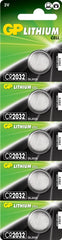 GP Lithium Button Cell Battery CR1620 Pack 5