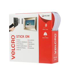 VELCRO® Stick On Tape 20mm x 10m White