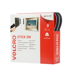 VELCRO® Stick On Tape 20mm x 10m Black