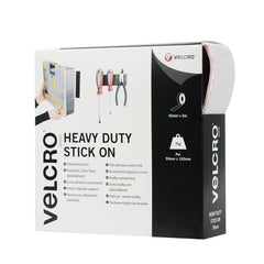 VELCRO® Heavy Duty Stick On Tape 50mm x 5m White