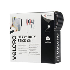 VELCRO® Heavy Duty Stick On Tape 50mm x 5m Black