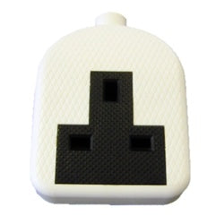 Masterplug Rubber Extension Socket White BS1363/13a