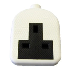Masterplug Rubber Extension Socket White BS1363/13a