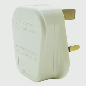 Securlec 13A, 3 Pin Plug Fused 13A to BS1363, White Bubble-Packed
