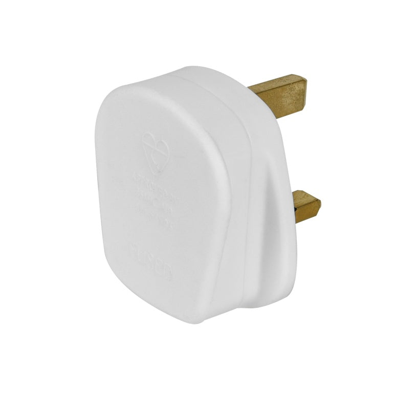 Securlec 3 Pin BS Plug White 13Amp 250V Display Box