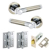Securit Venus Latch Door Handle Pack Stainless Steel
