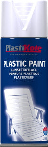 PlastiKote Plastic Spray Paint 400ml White Gloss