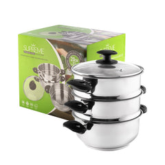 Pendeford Stainless Steel Collection 3 Tier Steamer 20cm