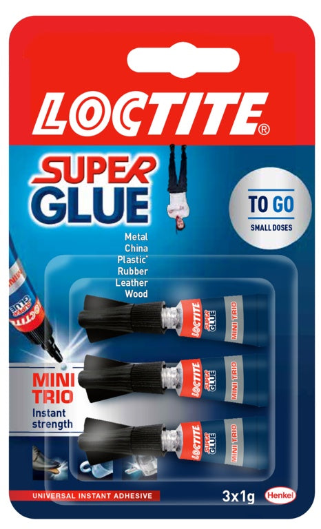 Loctite Mini Trio Super Glue 3 x 1g