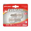 Eveready Oven Lamp 25w SES Pack 2