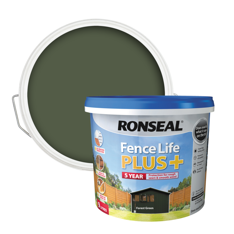 Ronseal Fence Life Plus 9L Forest Green