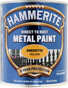Hammerite Metal Paint Smooth 750ml Yellow