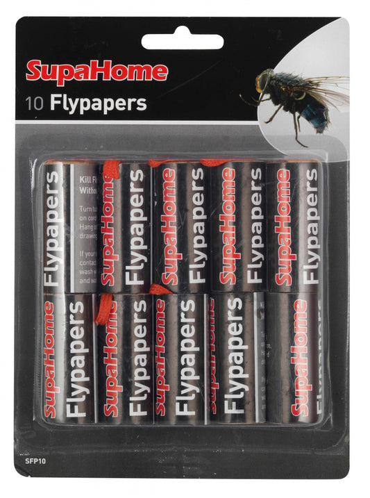 SupaHome Flypapers Pack of 10