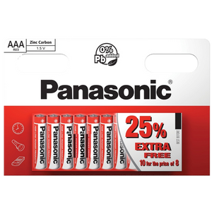 Panasonic Zinc AAA Batteries Pack 10
