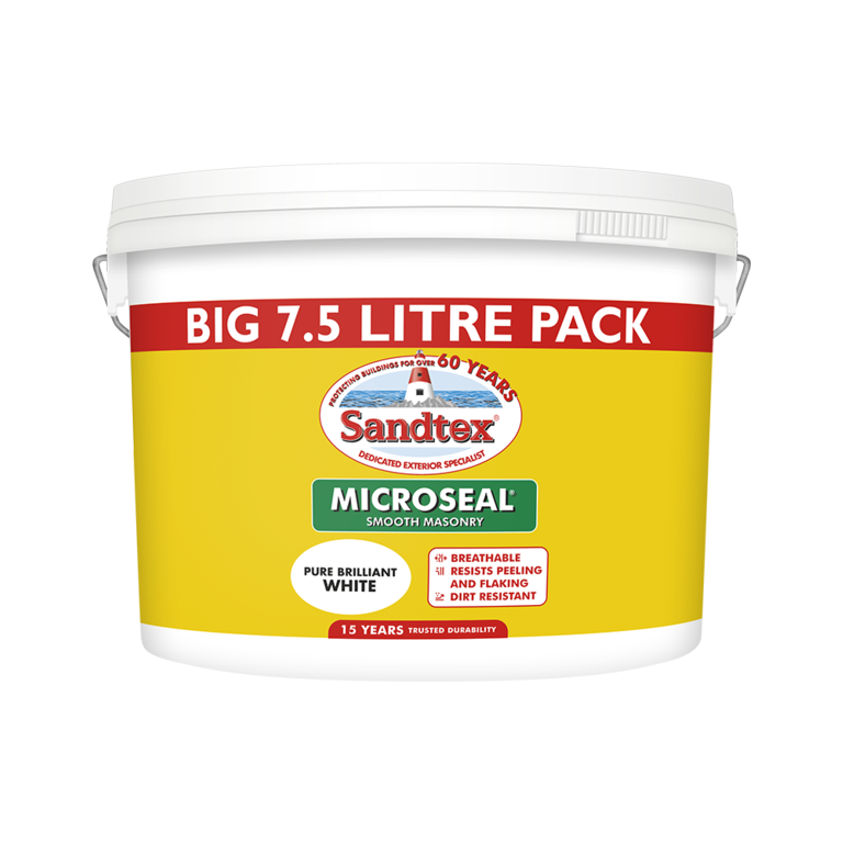 Sandtex Smooth Masonry Paint 7.5L Pure Brilliant White