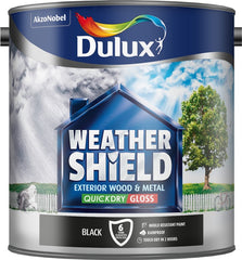 Dulux Weathershield Exterior Quick Dry Gloss 2.5L Black