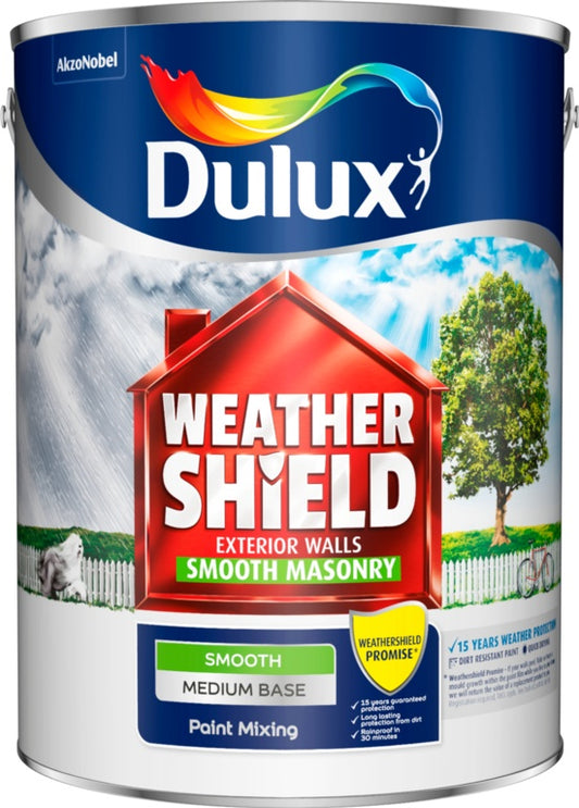Dulux Colour Mixing Weathershield 5L Medium Smooth Base