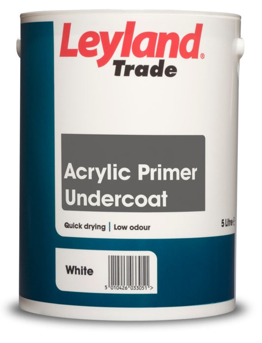 Leyland Trade Acrylic Primer Undercoat 5L White