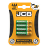 JCB Rechargeable AAA Batteries 4 Pack 900mAh