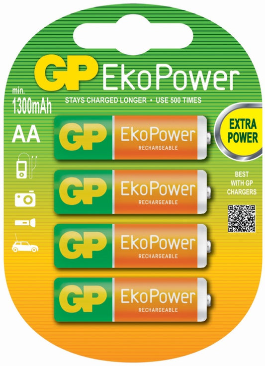 GP AA EkoPower Batteries Pack 4