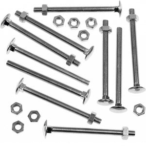 Securfix Carriage Bolts With Hex Nuts M8 x 3 15/16"-M8 x 100mm | Pack of 100