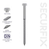 Securfix Coach Screws DIN571 M6 x 100mm Pack of 100