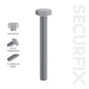 Securfix Hex Head Set Screws M10 x 2"-M10 x 50mm | Pack of 50