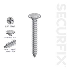 Securfix Self Tapping Screws 8 x 1 1/4"-4.0 x 30mm | Pack of 200